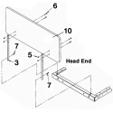 LEFT HEAD BRACKET, GREY